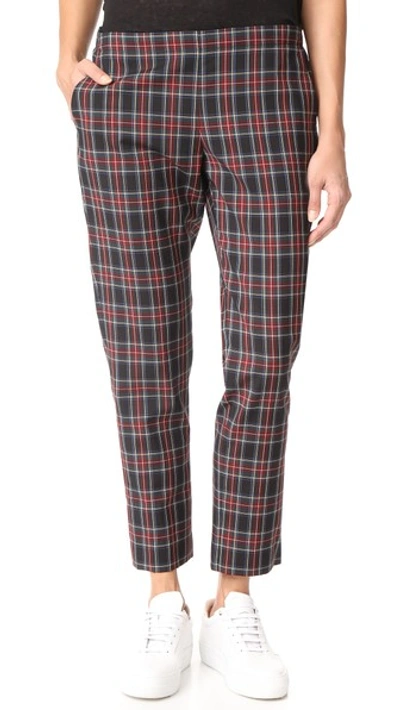 6397 Pull On Trousers In Stewart Plaid