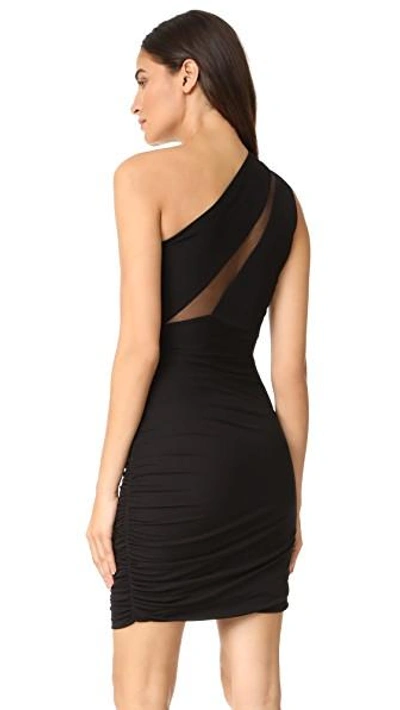 Shop Roberto Cavalli One Shoulder Cutout Dress In Black