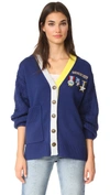 MIRA MIKATI SCOUT PATCH & EMBROIDERED KNIT CARDIGAN