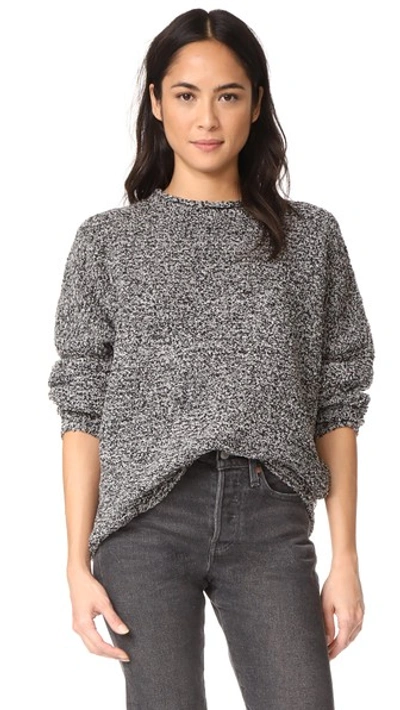 6397 Boucle Sweater In Black/white