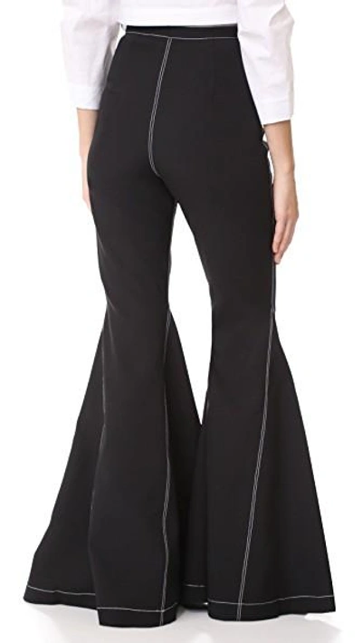 Shop Paper London Tempest Flare Trousers In Black
