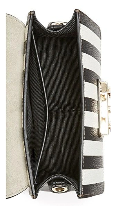 Shop Furla Metropolis Mini Cross Body Bag In Onyx/petalo