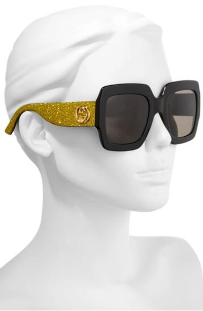 Shop Gucci 54mm Square Sunglasses - Black