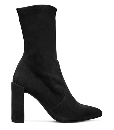 Stuart Weitzman The Clinger Bootie In Black Suede