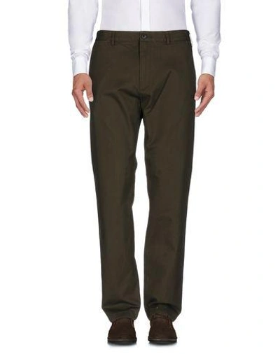 Shop Club Monaco Casual Pants In Military Green