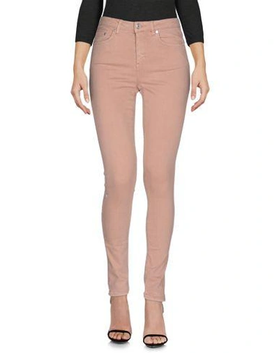 Shop Acne Studios Casual Pants In Pale Pink