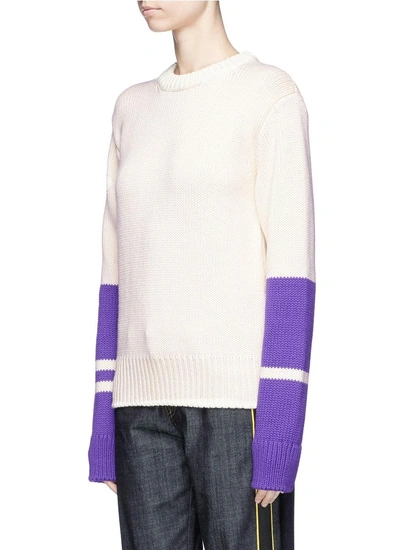 Shop Calvin Klein Collection Colourblock Wool Sweater