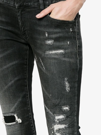 Shop Faith Connexion Ripped Skinny Jeans In Black