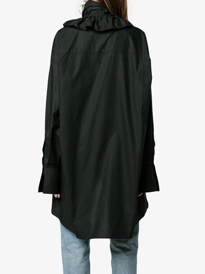 Shop Faith Connexion Ruffled Trim Shirt In Black