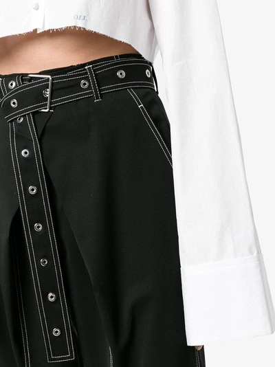 Shop Proenza Schouler High Waisted Straight Trousers In Black