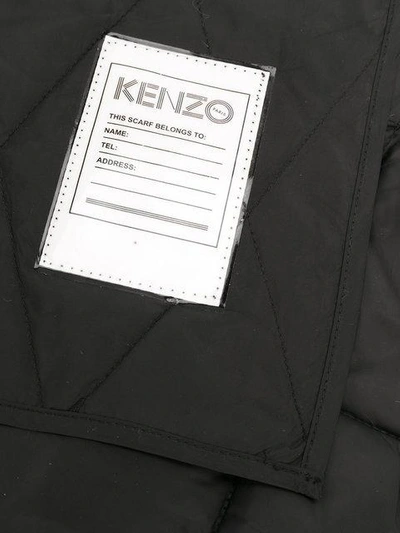 Shop Kenzo Padded Scarf - Black