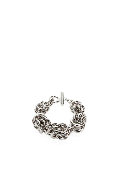Shop Alexander Wang Knot Bracelet In Silver