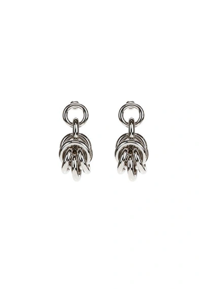 Shop Alexander Wang Knot Earrings In Silver