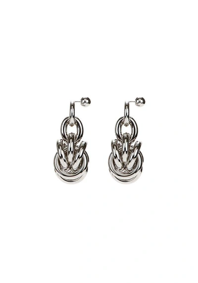 Shop Alexander Wang Knot Earrings In Silver