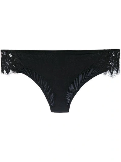 Shop For Love & Lemons Lace Embellished Briefs In Black