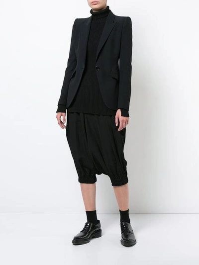 Shop Yohji Yamamoto Gathered Short Pants - Black