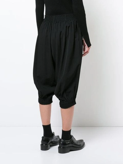 Shop Yohji Yamamoto Gathered Short Pants - Black