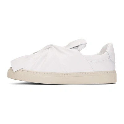 Shop Ports 1961 White Bow Slip-on Sneakers In 110o Optic White