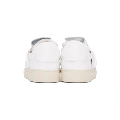 Shop Ports 1961 White Bow Slip-on Sneakers In 110o Optic White