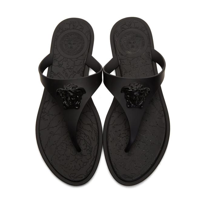 medusa palazzo thong sandals