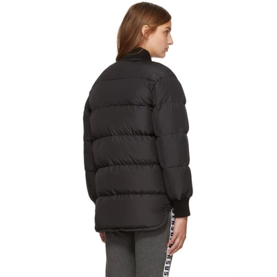 Shop Versus Black Down Puffer Bomber Jacket