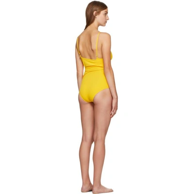 Shop Stella Mccartney Yellow Timeless Basics Wrap Swimsuit