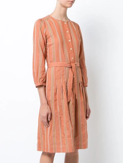 Shop Apc Striped Tie Waist Dress