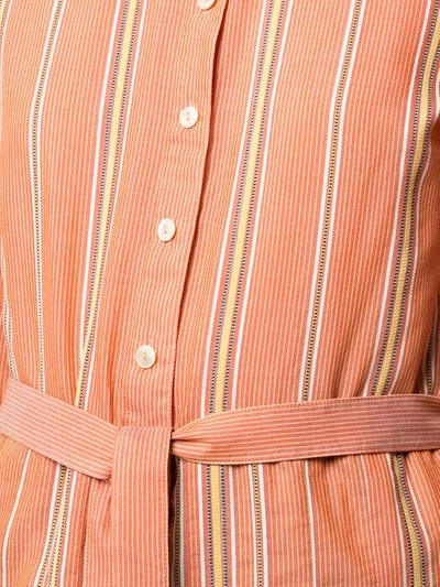 Shop Apc Striped Tie Waist Dress