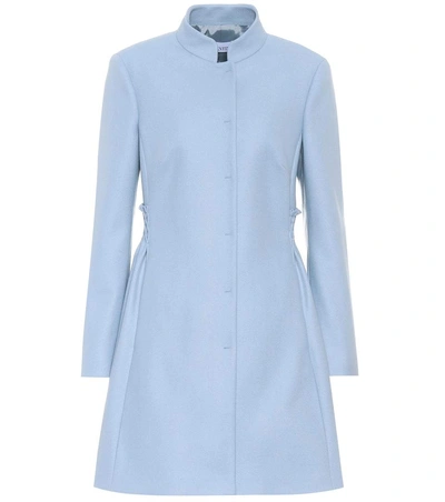 Red Valentino Wool-blend Coat In Light Llue