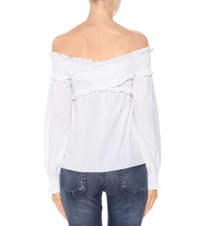 Shop Anna October Off-the-shoulder Top In Blue