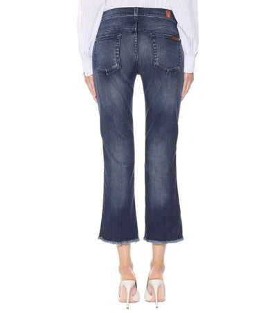 Shop 7 For All Mankind Cropped Boot Flared Jeans In Blue