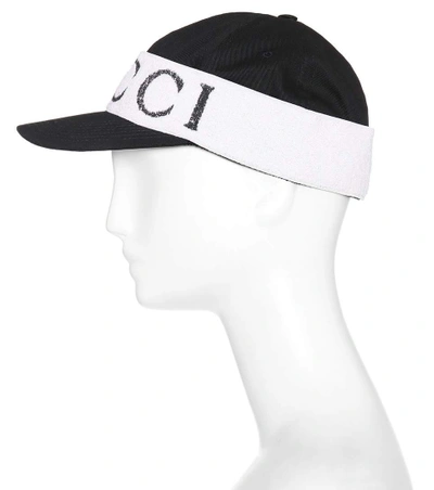 Shop Gucci Cotton Baseball Hat In Black