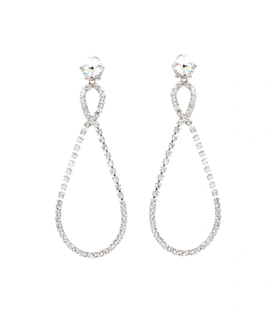 Shop Miu Miu Crystal-embellished Clip-on Earrings