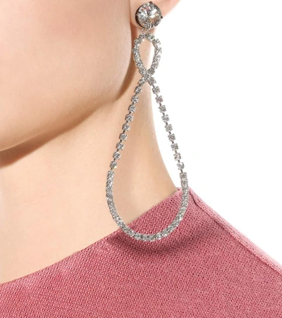 Shop Miu Miu Crystal-embellished Clip-on Earrings
