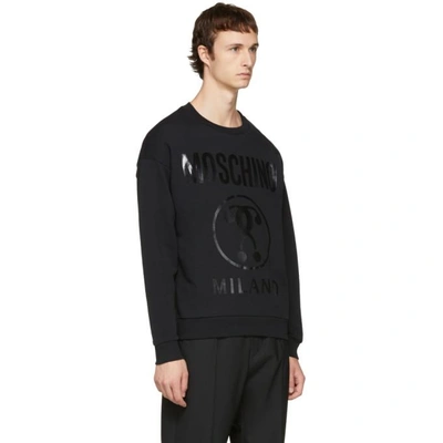 Shop Moschino Black Logo Sweatshirt