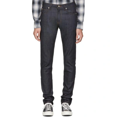 Shop Naked And Famous Blue Cashmere Super Skinny Guy Jeans