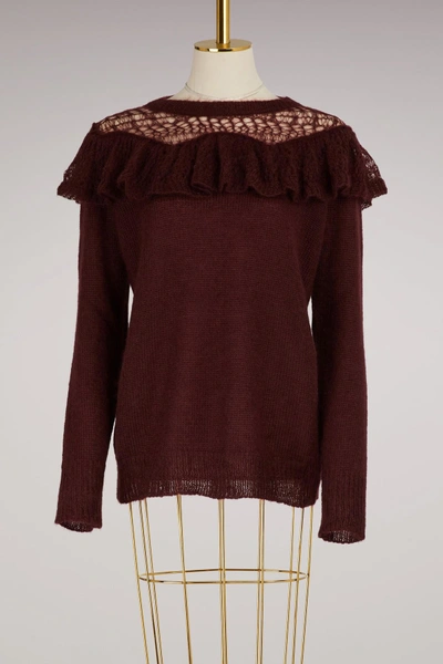 Shop Stella Mccartney Mohair Sweater In 5000 - Aubergine