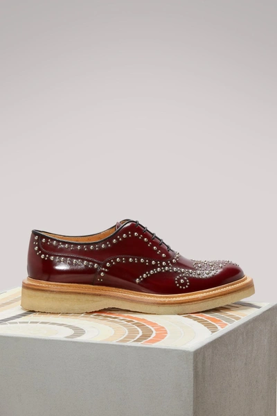 Shop Church's Sheryl Leather Derby Shoes In Cherry
