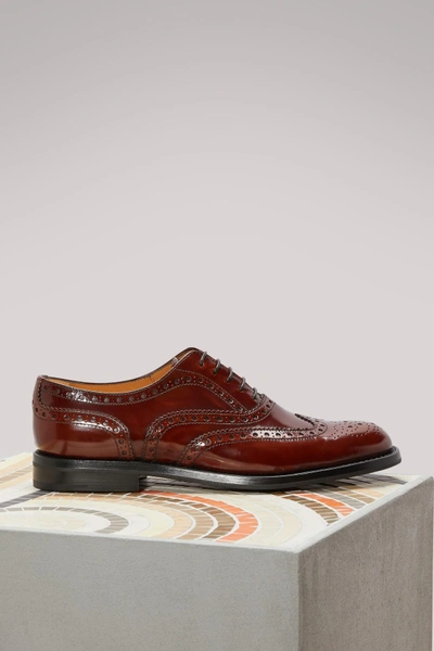 Shop Church's Burwood Leather Derby Shoes In Tabac