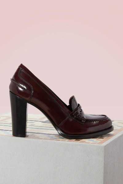 Shop Church's Pembrey Leather Loafers In Light Burgundy