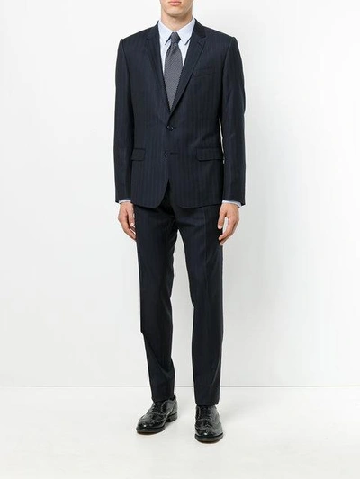Shop Dolce & Gabbana Pinstripe Suit In Blue