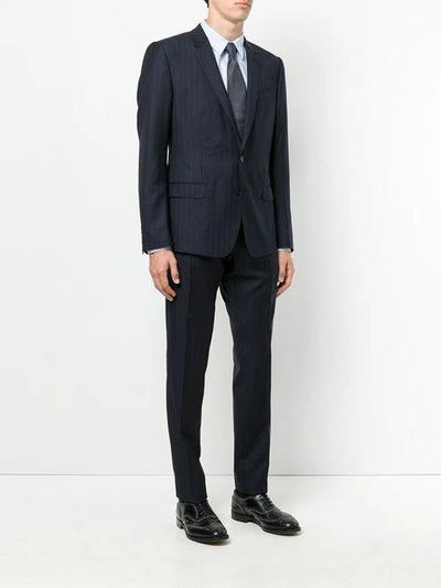 Shop Dolce & Gabbana Pinstripe Suit In Blue