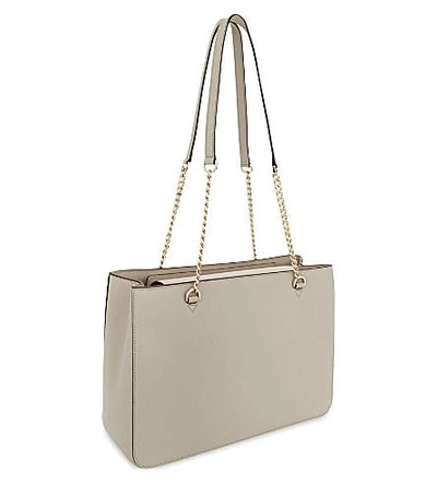 Shop Dkny Bryant Park Saffiano Leather Tote In Blush Grey