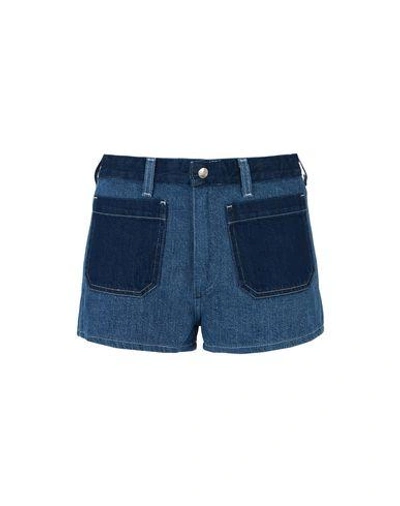 Shop Wrangler Denim Shorts In Blue