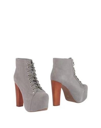 Shop Jeffrey Campbell Ankle Boots In Light Grey