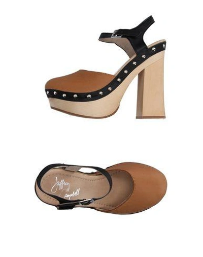 Shop Jeffrey Campbell Woman Mules & Clogs Sand Size 5 Soft Leather In Beige