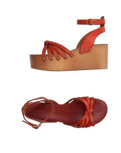 Shop Isabel Marant Étoile Sandals In Rust