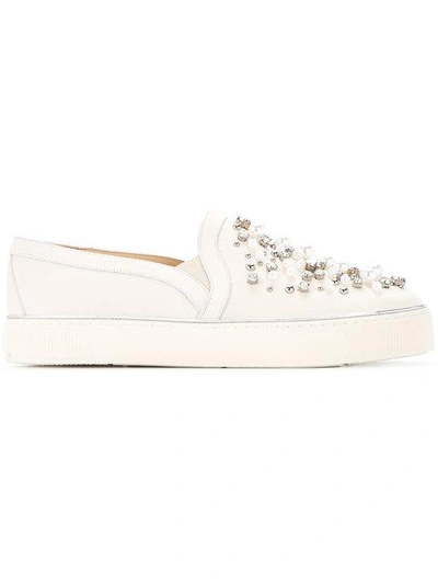 Shop Stuart Weitzman Decor Slip-on Sneakers