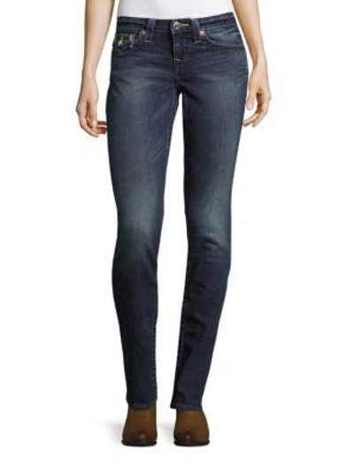 Shop True Religion Slim-fit Ankle-length Jeans In Blue