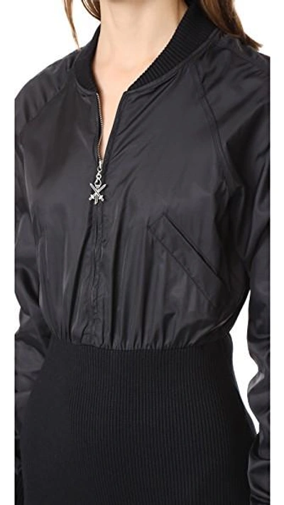 Shop Opening Ceremony Bomber Dress In Black